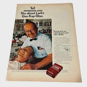 1969 Lark Filter Cigarette Original Vintage Print Ad